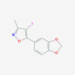 molecular formula C11H8INO3 B392516 5-(1,3-Benzodioxol-5-yl)-4-iodo-3-methylisoxazole 