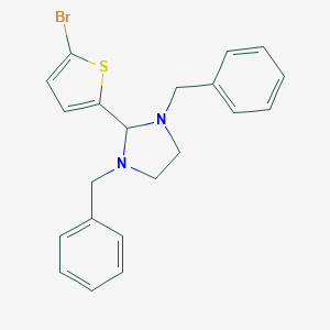 molecular formula C21H21BrN2S B392517 1,3-Dibenzyl-2-(5-bromothiophen-2-yl)imidazolidine CAS No. 304481-27-4