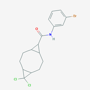 molecular formula C17H18BrCl2NO B392522 N-(3-bromophenyl)-10,10-dichlorotricyclo[7.1.0.0~4,6~]decane-5-carboxamide 
