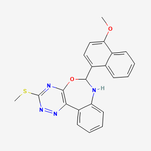 6-(4-Methoxynaphthalen-1-yl)-3-methylsulfanyl-6,7-dihydro-[1,2,4]triazino[5,6-d][3,1]benzoxazepine