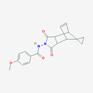 N-(1,3-dioxo-1,3,3a,4,7,7a-hexahydro-2H-spiro[2-aza-4,7-methanoisoindole-8,1'-cyclopropan]-2-yl)-4-methoxybenzamide