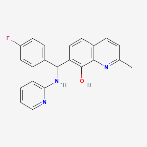 7-[(4-fluorophenyl)(2-pyridinylamino)methyl]-2-methyl-8-quinolinol