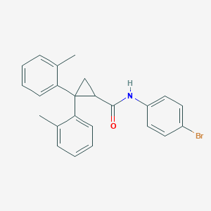 molecular formula C24H22BrNO B392524 N-(4-bromophenyl)-2,2-bis(2-methylphenyl)cyclopropanecarboxamide 