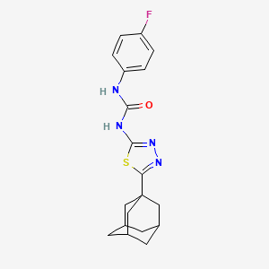 molecular formula C19H21FN4OS B3925244 1-(4-Fluorophenyl)-3-[5-(tricyclo[3.3.1.1~3,7~]dec-1-yl)-1,3,4-thiadiazol-2-yl]urea 