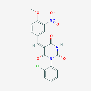 1-(2-chlorophenyl)-5-{3-nitro-4-methoxybenzylidene}-2,4,6(1H,3H,5H)-pyrimidinetrione