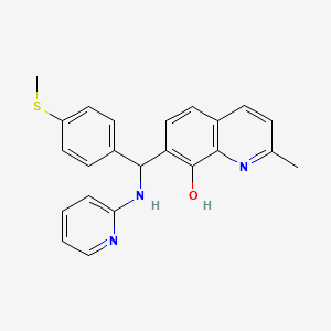 molecular formula C23H21N3OS B3925313 2-methyl-7-[[4-(methylthio)phenyl](2-pyridinylamino)methyl]-8-quinolinol 