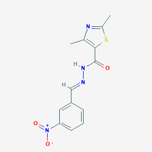 N'-{3-nitrobenzylidene}-2,4-dimethyl-1,3-thiazole-5-carbohydrazide