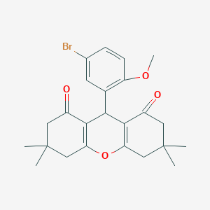 molecular formula C24H27BrO4 B392545 9-(5-bromo-2-methoxyphenyl)-3,3,6,6-tetramethyl-3,4,5,6,7,9-hexahydro-1H-xanthene-1,8(2H)-dione 