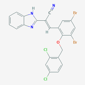 2-(1H-benzimidazol-2-yl)-3-{3,5-dibromo-2-[(2,4-dichlorobenzyl)oxy]phenyl}acrylonitrile