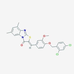 2-{4-[(2,4-dichlorobenzyl)oxy]-3-methoxybenzylidene}-6,8-dimethyl[1,3]thiazolo[3,2-a]benzimidazol-3(2H)-one