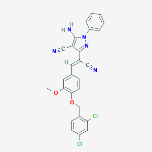 5-amino-3-(1-cyano-2-{4-[(2,4-dichlorobenzyl)oxy]-3-methoxyphenyl}vinyl)-1-phenyl-1H-pyrazole-4-carbonitrile
