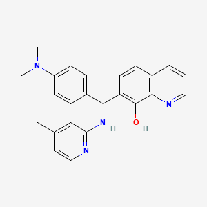 molecular formula C24H24N4O B3925754 7-[[4-(Dimethylamino)phenyl]-[(4-methylpyridin-2-yl)amino]methyl]quinolin-8-ol 