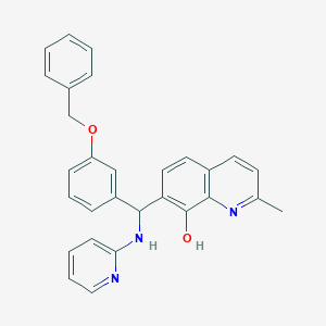 molecular formula C29H25N3O2 B3925902 7-{[3-(BENZYLOXY)PHENYL][(PYRIDIN-2-YL)AMINO]METHYL}-2-METHYLQUINOLIN-8-OL 