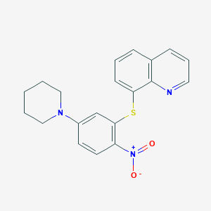 2-Nitro-5-piperidinophenyl (8-quinolyl) sulfide