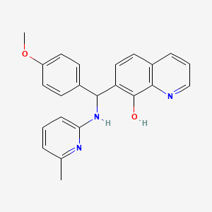 molecular formula C23H21N3O2 B3925911 7-{(4-methoxyphenyl)[(6-methyl-2-pyridinyl)amino]methyl}-8-quinolinol 