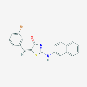 molecular formula C20H13BrN2OS B392592 (5E)-5-[(3-bromophenyl)methylidene]-2-(naphthalen-2-ylamino)-1,3-thiazol-4-one 