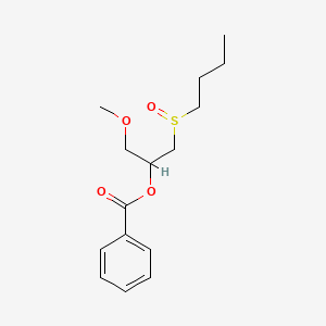 molecular formula C15H22O4S B3925927 2-(butylsulfinyl)-1-(methoxymethyl)ethyl benzoate 