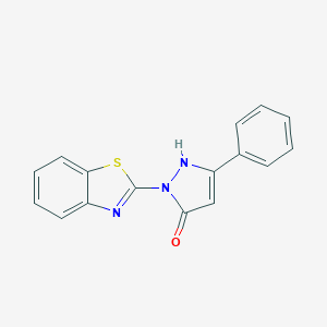 molecular formula C16H11N3OS B392593 1-(1,3-benzothiazol-2-yl)-3-phenyl-1H-pyrazol-5-ol CAS No. 27979-00-6