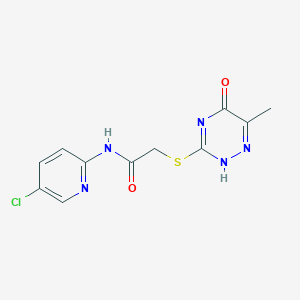 molecular formula C11H10ClN5O2S B392603 N-(5-chloropyridin-2-yl)-2-[(6-methyl-5-oxo-2H-1,2,4-triazin-3-yl)sulfanyl]acetamide 