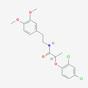 molecular formula C19H21Cl2NO4 B3926042 2-(2,4-dichlorophenoxy)-N-[2-(3,4-dimethoxyphenyl)ethyl]propanamide 