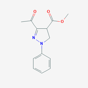 molecular formula C13H14N2O3 B392606 methyl 3-acetyl-1-phenyl-4,5-dihydro-1H-pyrazole-4-carboxylate 