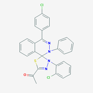 1-[3'-(2-chlorophenyl)-4-(4-chlorophenyl)-2-phenyl-2H,3'H-spiro[phthalazine-1,2'-[1,3,4]thiadiazol]-5'-yl]ethanone