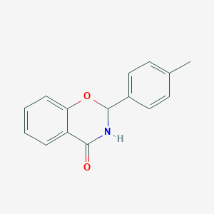 molecular formula C15H13NO2 B392611 2-p-Tolyl-2,3-dihydro-benzo[e][1,3]oxazin-4-one 