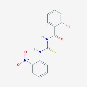 molecular formula C14H10IN3O3S B3926188 2-iodo-N-[(2-nitrophenyl)carbamothioyl]benzamide 