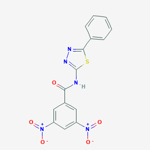 molecular formula C15H9N5O5S B392619 3,5-dinitro-N-(5-phenyl-1,3,4-thiadiazol-2-yl)benzamide 