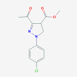 methyl 3-acetyl-1-(4-chlorophenyl)-4,5-dihydro-1H-pyrazole-4-carboxylate