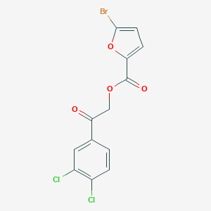 molecular formula C13H7BrCl2O4 B392633 2-(3,4-Dichlorophenyl)-2-oxoethyl 5-bromo-2-furoate 