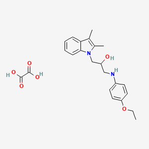 molecular formula C23H28N2O6 B3926340 1-(2,3-dimethyl-1H-indol-1-yl)-3-[(4-ethoxyphenyl)amino]-2-propanol ethanedioate (salt) 