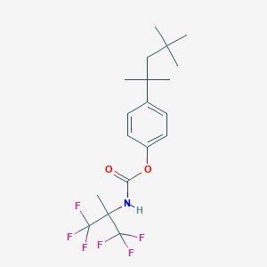 molecular formula C19H25F6NO2 B392638 4-(1,1,3,3-Tetramethylbutyl)phenyl 2,2,2-trifluoro-1-methyl-1-(trifluoromethyl)ethylcarbamate 