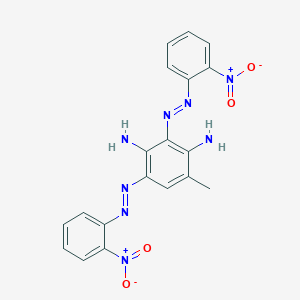 molecular formula C19H16N8O4 B392639 1-[2,4-Diamino-3-({2-nitrophenyl}diazenyl)-5-methylphenyl]-2-{2-nitrophenyl}diazene 