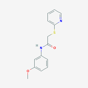 molecular formula C14H14N2O2S B392652 N-(3-methoxyphenyl)-2-(2-pyridinylthio)acetamide CAS No. 311776-25-7