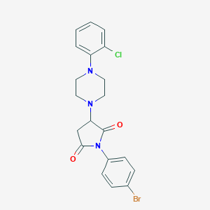 molecular formula C20H19BrClN3O2 B392654 1-(4-Bromophenyl)-3-[4-(2-chlorophenyl)piperazin-1-yl]pyrrolidine-2,5-dione CAS No. 311316-33-3
