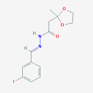 N'-(3-iodobenzylidene)-2-(2-methyl-1,3-dioxolan-2-yl)acetohydrazide