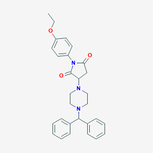molecular formula C29H31N3O3 B392675 3-(4-Benzhydryl-1-piperazinyl)-1-(4-ethoxyphenyl)-2,5-pyrrolidinedione CAS No. 311334-92-6