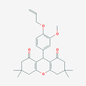 molecular formula C27H32O5 B392682 9-[3-METHOXY-4-(PROP-2-EN-1-YLOXY)PHENYL]-3,3,6,6-TETRAMETHYL-2,3,4,5,6,7,8,9-OCTAHYDRO-1H-XANTHENE-1,8-DIONE 