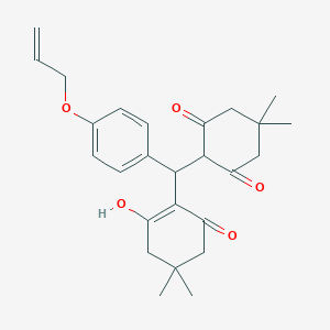 molecular formula C26H32O5 B392688 2-[[4-(Allyloxy)phenyl](2-hydroxy-4,4-dimethyl-6-oxo-1-cyclohexenyl)methyl]-5,5-dimethyl-1,3-cyclohexanedione 