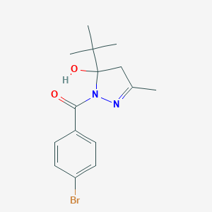 1-(4-bromobenzoyl)-5-tert-butyl-3-methyl-4,5-dihydro-1H-pyrazol-5-ol