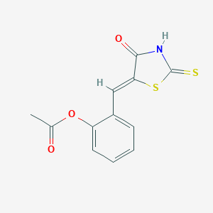 molecular formula C12H9NO3S2 B392704 2-[(4-Oxo-2-thioxo-1,3-thiazolan-5-yliden)methyl]phenyl acetate 