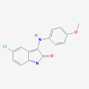 molecular formula C15H11ClN2O2 B392713 5-Chloro-3-(4-methoxy-phenylimino)-1,3-dihydro-indol-2-one CAS No. 70758-64-4