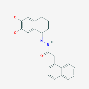 molecular formula C24H24N2O3 B392714 N'-(6,7-dimethoxy-3,4-dihydro-1(2H)-naphthalenylidene)-2-(1-naphthyl)acetohydrazide 