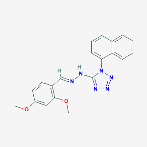 5-[(2E)-2-(2,4-dimethoxybenzylidene)hydrazinyl]-1-(naphthalen-1-yl)-1H-tetrazole