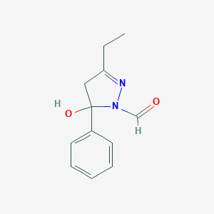3-Ethyl-5-hydroxy-5-phenyl-4,5-dihydro-1H-pyrazole-1-carbaldehyde