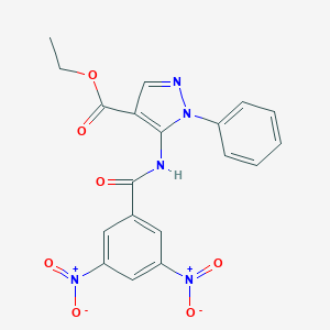 ethyl 5-({3,5-bisnitrobenzoyl}amino)-1-phenyl-1H-pyrazole-4-carboxylate