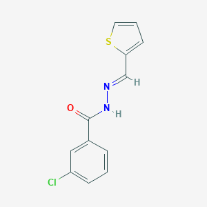 molecular formula C12H9ClN2OS B392755 3-chloro-N'-(2-thienylmethylene)benzohydrazide 