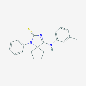 molecular formula C20H21N3S B392782 4-[(3-Methylphenyl)imino]-1-phenyl-1,3-diazaspiro[4.4]nonane-2-thione 