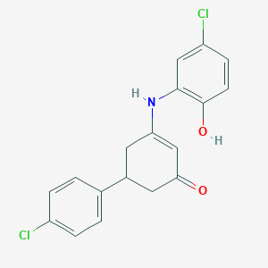 3-[(5-chloro-2-hydroxyphenyl)amino]-5-(4-chlorophenyl)-2-cyclohexen-1-one